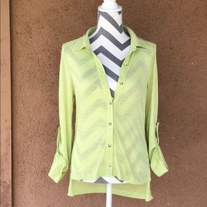 Lime green button down💚